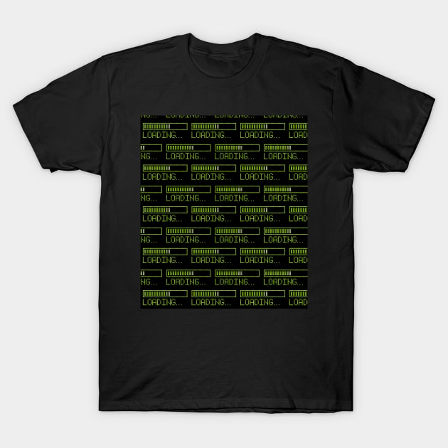 Loading Bar Pattern Green T-Shirt by XOOXOO